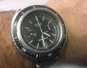 Huge Vintage Lejour Chronograph Valjoux 7734