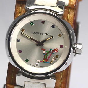Free Shipping Pre-owned LOUIS VUITTON Tambour Q12130 TQZ World limited 500 Watch