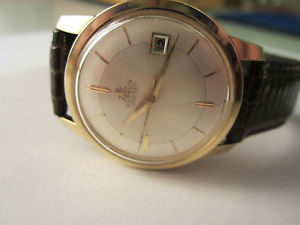 Vintage 1950's Gubelin IPSO-Day 18K Gold  Automatic Original Dial