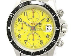 Polished TUDOR Chrono Time Prince Date Tiger Automatic Mens Watch 79270 BF113814