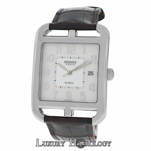 Authentic Mint Men Hermes Cape Cod CD6.710 Stainless Steel Date Automatic Watch