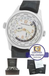 Girard Perregaux World Time WW.TC Power Reserve 49850 18K White Gold 41mm Watch