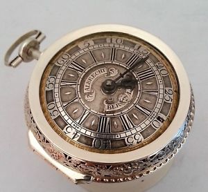 verge fusee silver paircase repeater berlin spindeluhr spindeltaschenuhr 1720