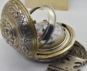 MUSEUM silver Triple case Verge Fusee watch&chain by Isaac Rogers .Ottoman c1770
