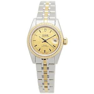 TUDOR WOMEN'S PRINCESS DATE 25MM STEEL CASE AUTOMATIC WATCH 92413-62433-CHCL