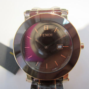 FENDI WOMEN'S WATCH QUARTZ ALL BROWN CERAMIC ORIGINAL SWISS F684120 NEW