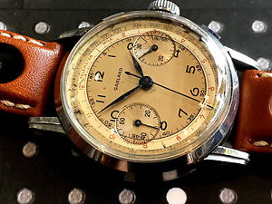 Vintage Ball Chronograph Wristwatch Garland dial, Valjoux 22 Tropical Dial Color