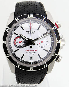 Men's Tudor "Grantour Fly-Back Chronograph" Watch (Ref:20550N) Box & Card. 42mm