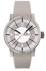 Fortis Men's 623.10.37 SI.10 Spacematic Classic Date Automatic Silicone Watch