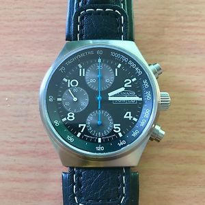 Guinand Series 60 Automatic Black Racing Sport Chronograph Watch Tachymeter Sinn