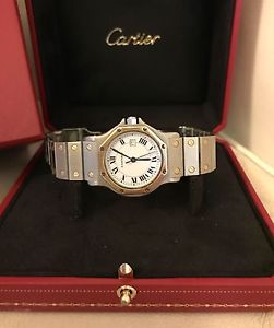 CARTIER SANTOS RONDE OCTAGON acciaio e oro