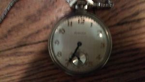 hamilton 14 k white gold model 918 pocket watch 19 jewels