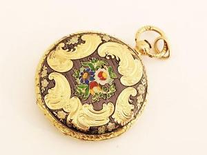 18k Gold and Enamel pocket watch  No189