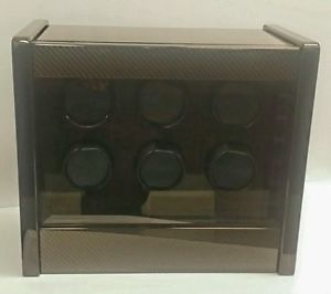 Orbita Avanti 6 Luxury Macassar/Ebony Carbon Trim Programmable PopUp WatchWinder