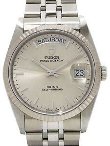 Auth TUDOR Prince Date Day 76214 Automatic SS Men's watch