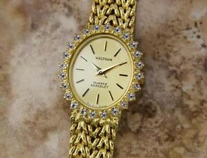 Waltham Ladies Beautiful Swiss Made Quartz Gold Plated c1980 Dress Watch Y130