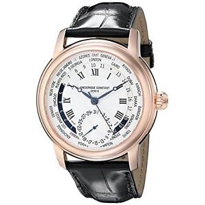 Frederique Constant Men's FC718MC4H4 World Timer Analog Display Swiss Automatic