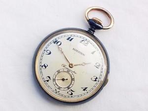 Swiss Gun metal Quarter Repeater Open Face Case Pocket Watch Great No.J002