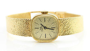 JULES JURGENSEN Ladies Vintage All 14k Solid Yellow Gold Dress Watch