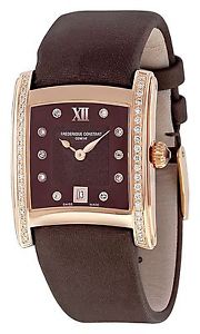 Frederique Constant Delight Brown Dial Brown Satin Strap Ladies Watch FC-... New