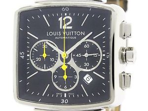 Polished LOUIS VUITTON Speedy Chronograph Steel Automatic Watch Q212G (BF106087)