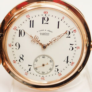 A. LANGE & SÖHNE SAVONETTE TASCHENUHR MINUTENREPETITION BOX ZERTIFIKAT REPEATER