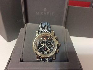My Michelle Ladies Sport Watch  Leather Snake Skin Strap Blue