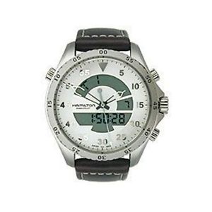 Hamilton H64514551 Mens Silver Dial Quartz Watch with Leather Strap