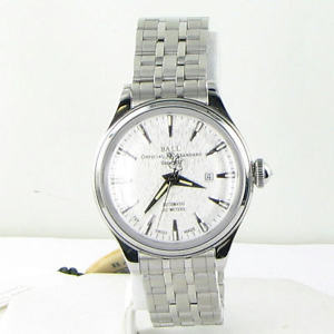 Ball Watch NL2080D-SJ-SL Trainmaster Eternity 30mm Silver Day Date Lds NWT $2099