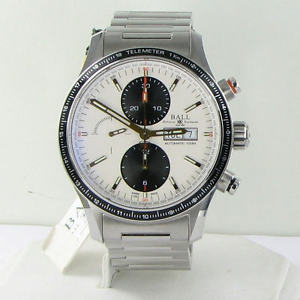 Ball Watch CM3090C-S1J-WH Fireman Stormchaser Chronograph White Dial NWT $3499
