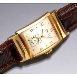 GRUEN CURVEX WATCH | RARE HEAVY FANCY LUGGED 14K YELLOW GOLD CASE CA1940s