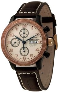 Zeno-Watch Herrenuhr - NC Clou de Paris Chronograph black+rose - 11557TVDD-BRG-f