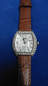 Van Der Bauwede Princess ladies 18k solid white gold with diamonds watch