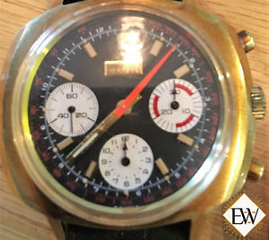 Vintage Elgin 60's Chronograph Valjoux 7736 Watch Panda Cal 330 Camaro Heuer sty