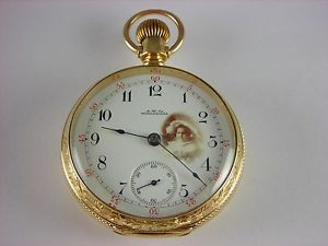 Antique Waltham 18s pocket watch, 14K solid gold Half Hunter case. Amazing watch
