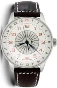 Zeno-Watch Herrenuhr - X-Large Retro world timer - P554WT-f2