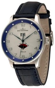 Zeno-Watch Herrenuhr - X-Large Retro Big Date Power Reserve (12 crystal) - P590-