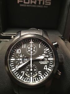 Fortis B-42cFlieger black chronograph limited edition watch 656.18.141