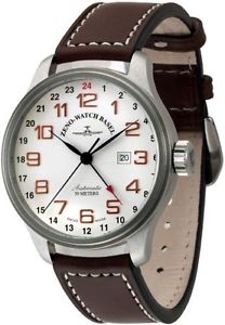 Zeno-Watch Herrenuhr - OS Retro GMT (Dual Time) - 8563-f2