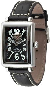 Zeno-Watch Herrenuhr - Square OS Open Heart - 8099U-h1