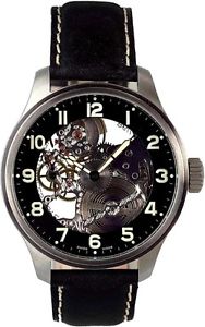 Zeno-Watch Herrenuhr - OS Pilot Skeleton - 8558-9S-a1