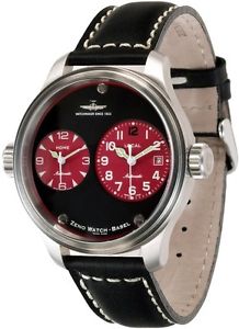 Zeno-Watch Herrenuhr - OS Pilot Dual Time - 8671-b17
