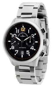 Zeno-Watch Herrenuhr - Pilot Retro Tre Chronograph Bicompax - 6302BHD-a15M