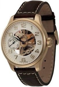 Zeno-Watch Herrenuhr - OS Retro Skeleton gold plated - 8558-9S-Pgg-f2