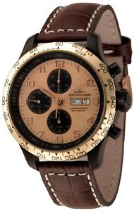 Zeno-Watch Herrenuhr - OS Tachymeter Retro Chrono DD Tachymeter - 8557TVDDT-BRG-