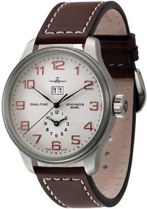 Zeno-Watch Herrenuhr - OS Retro Big Date + Dual-Time - 8651-f2
