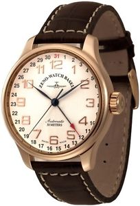 Zeno-Watch Herrenuhr - OS Retro Pointer date gold plated - 8554Z-Pgr-f2