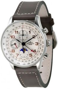 Zeno-Watch Herrenuhr - X-Large Retro Chronograph full calendar - P551-f2