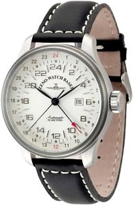 Zeno-Watch Herrenuhr - OS Retro GMT + 24 hours - 8524-e2