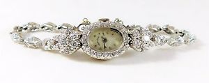Vintage 14k White gold and Diamond Ladies’ Luxury Hamilton Wristwatch